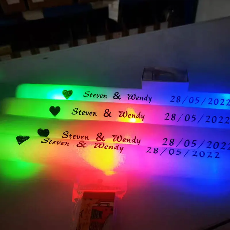 Flashing Led Foam Sticks Party - LED-Leuchtstäbe, Leucht-Schaumstoffstäbe, personalisierte Blinkstäbe, Leuchtstäbe, Leuchtstäbe,