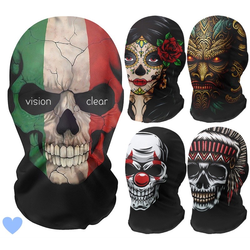 Led Purge Mask Halloween - Skelett Vollgesichtsmode Kopfbedeckung Maske Motorrad Perspektive