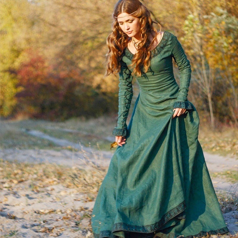 Damen Mittelalterliches Langes – Medieval Renaissance Dress Women Bewertung und Preis