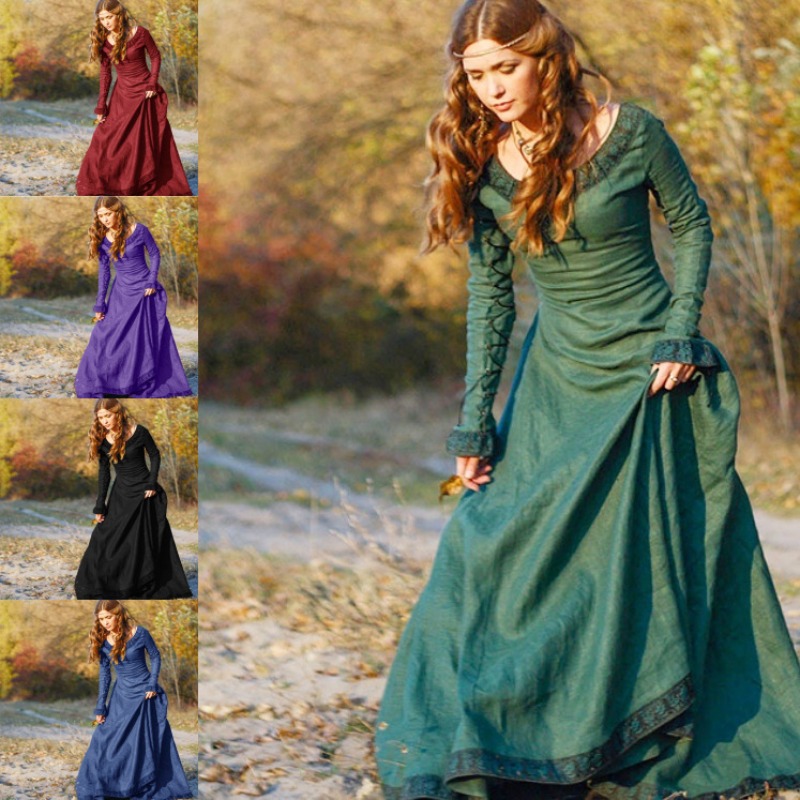 Damen Mittelalterliches Langes – Medieval Renaissance Dress Women Bewertung und Preis