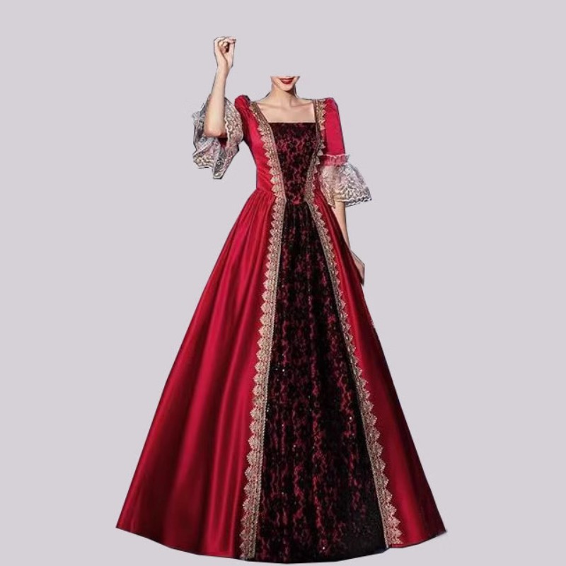 S-5XL Damen Neues Mittelalterl – Medieval Renaissance Dress Women Bewertung und Preis