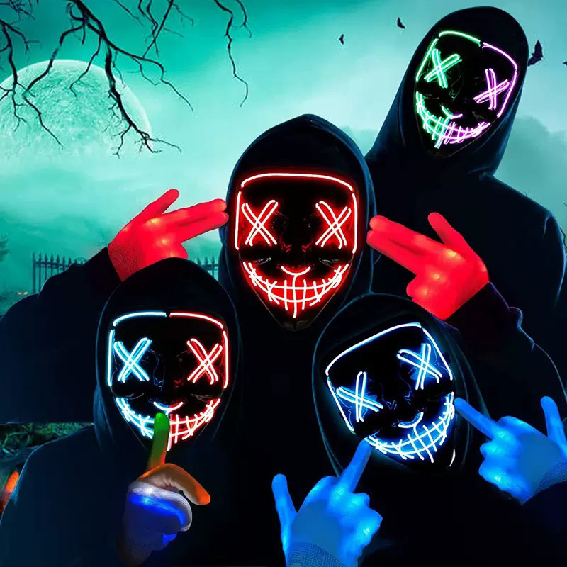 Kabellose Neon-Leuchtende Purg – Led Purge Mask Halloween Bewertung und Preis