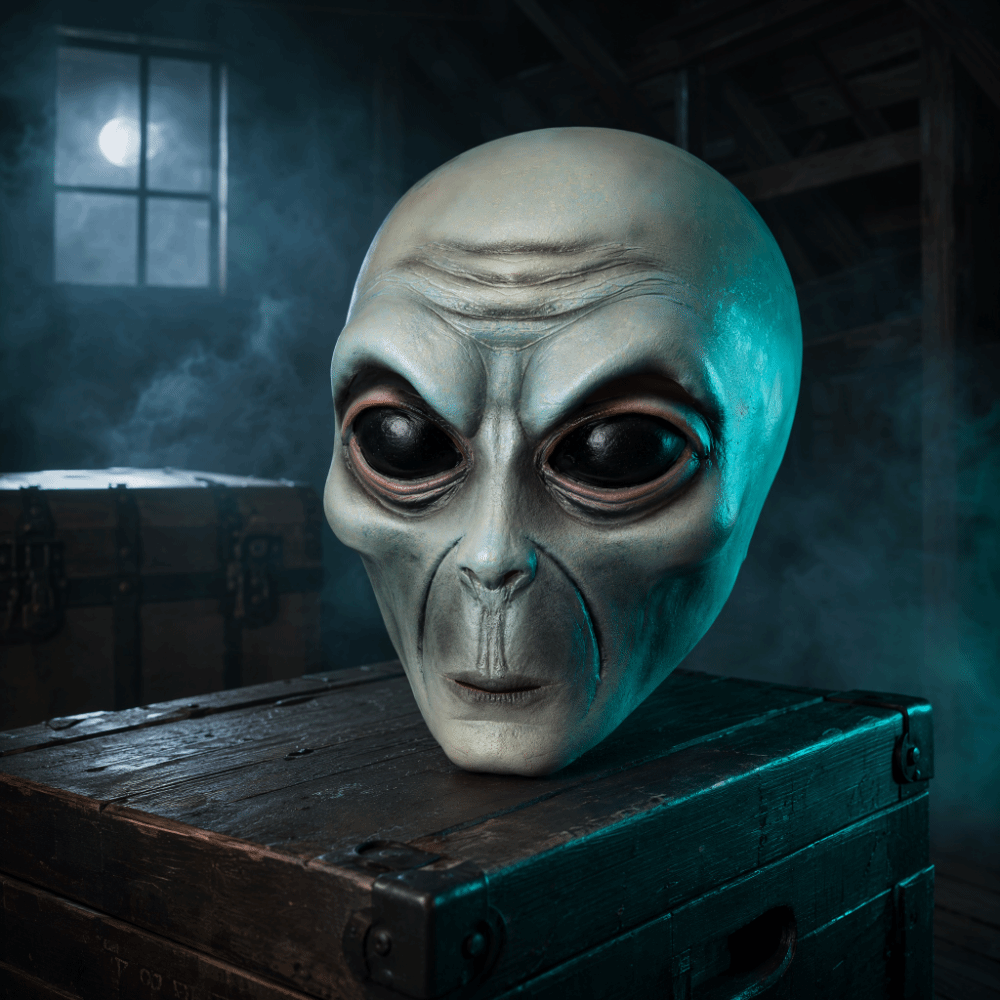 Latex-Material Alien-Maske Grü – Latex Alien Mask Realistic Bewertung und Preis